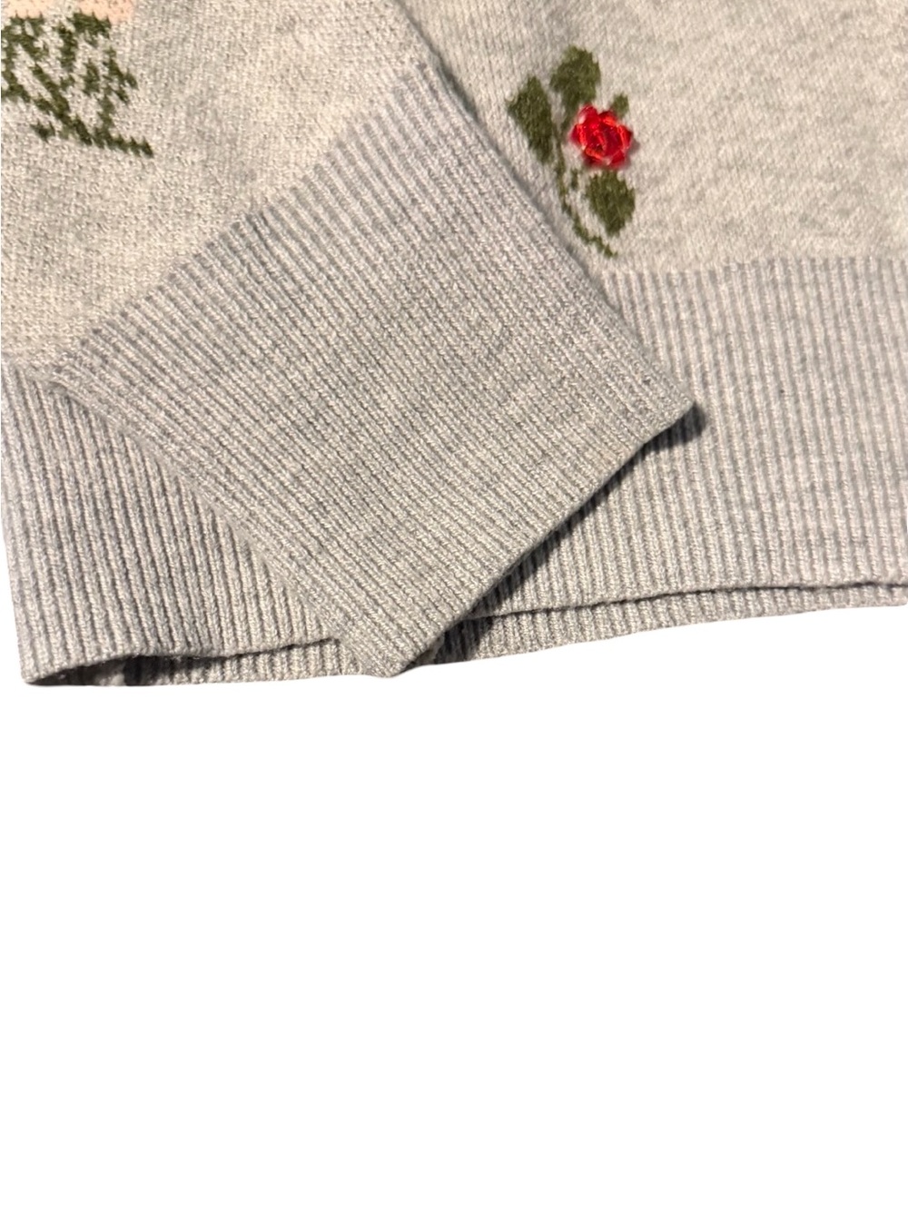 Nanette Lepore Grey  jeweled sweater preppy coquette cottagecore tweed S - Picture 4 of 7